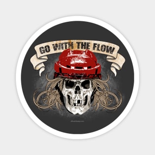 Go with the Flow - funny hockey hair Magnet